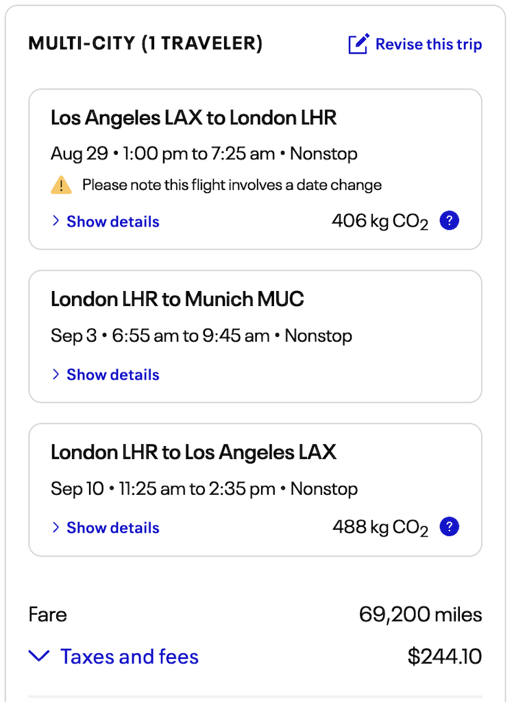 excursionist perk lax-lhr